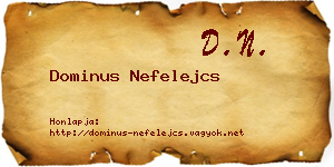 Dominus Nefelejcs névjegykártya